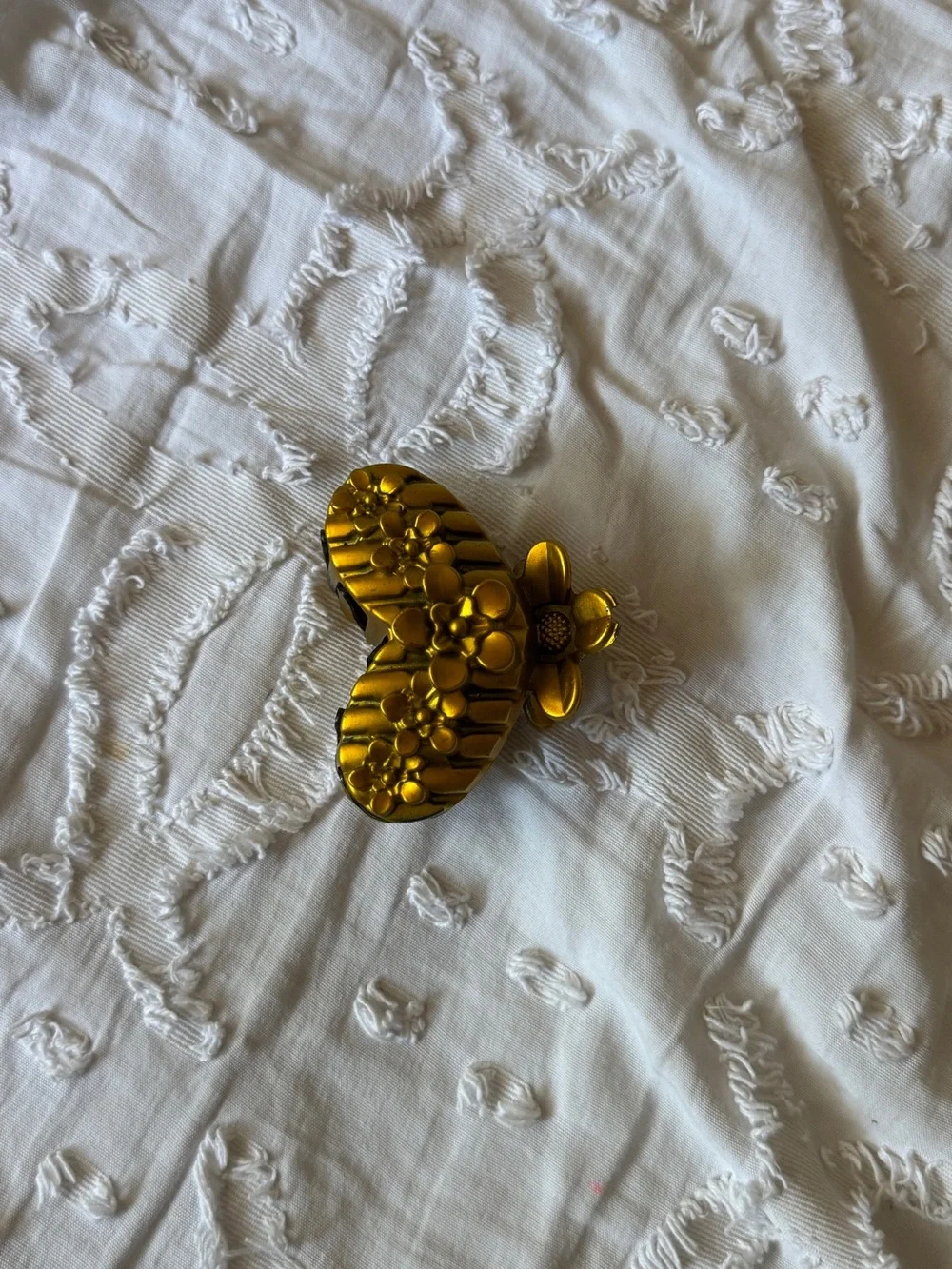 Set of 3 Decorative Vintage Hair Claw Clips- Gold toned